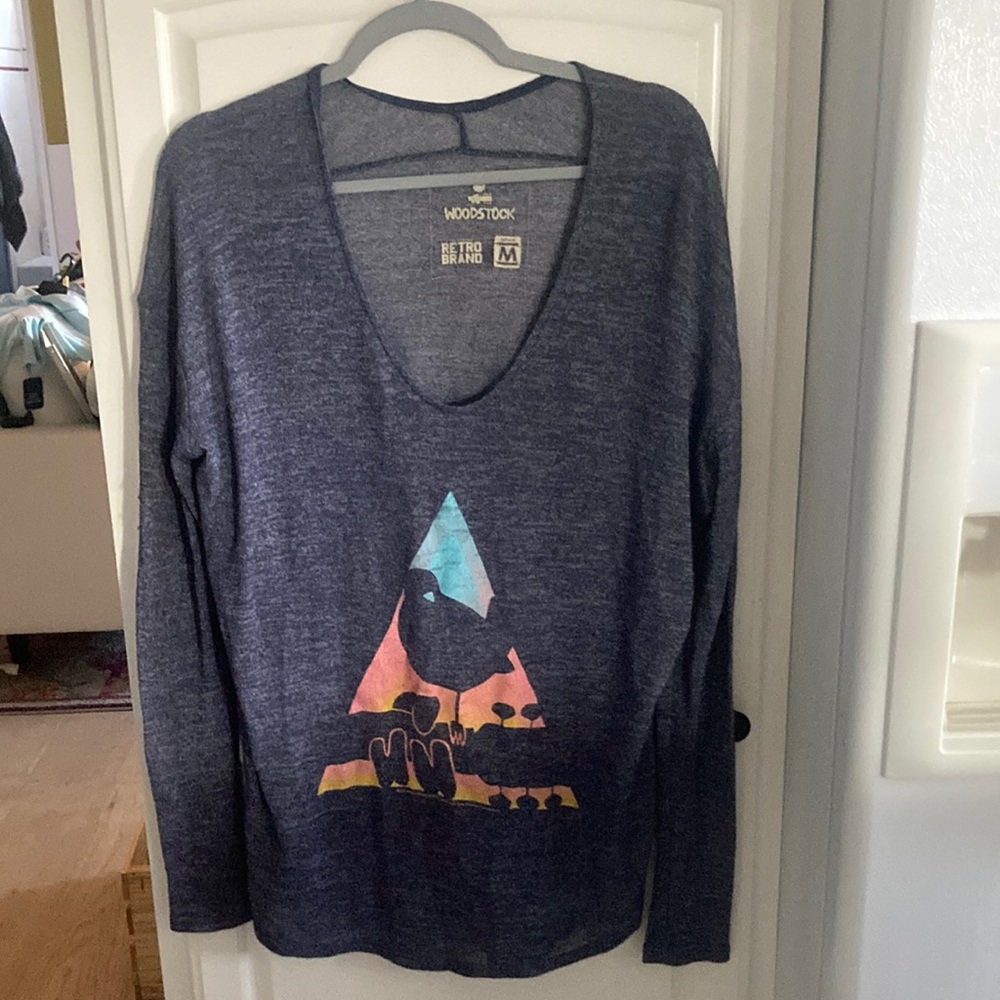 The Original Retro Brand Woodstock Blue Long Sleeve shirt medium